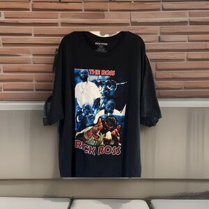 BIG & TALL Rick Ross “The Boss” Graphic Print Tshirt Size 4XL Black